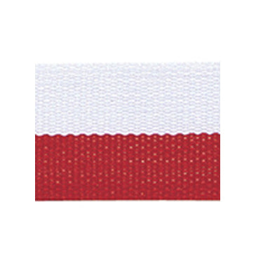 Red and White Neck Ribbon Swatch