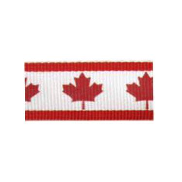 Red Maple Leaf Neck Ribbon Swatch