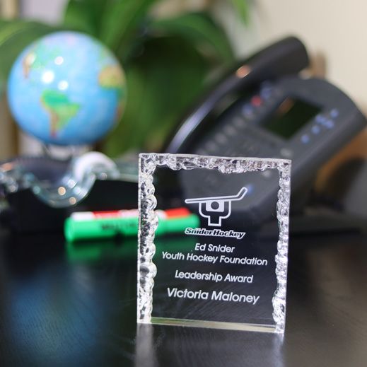 Acrylic Block Award with Crinkled Edges - - Nothers