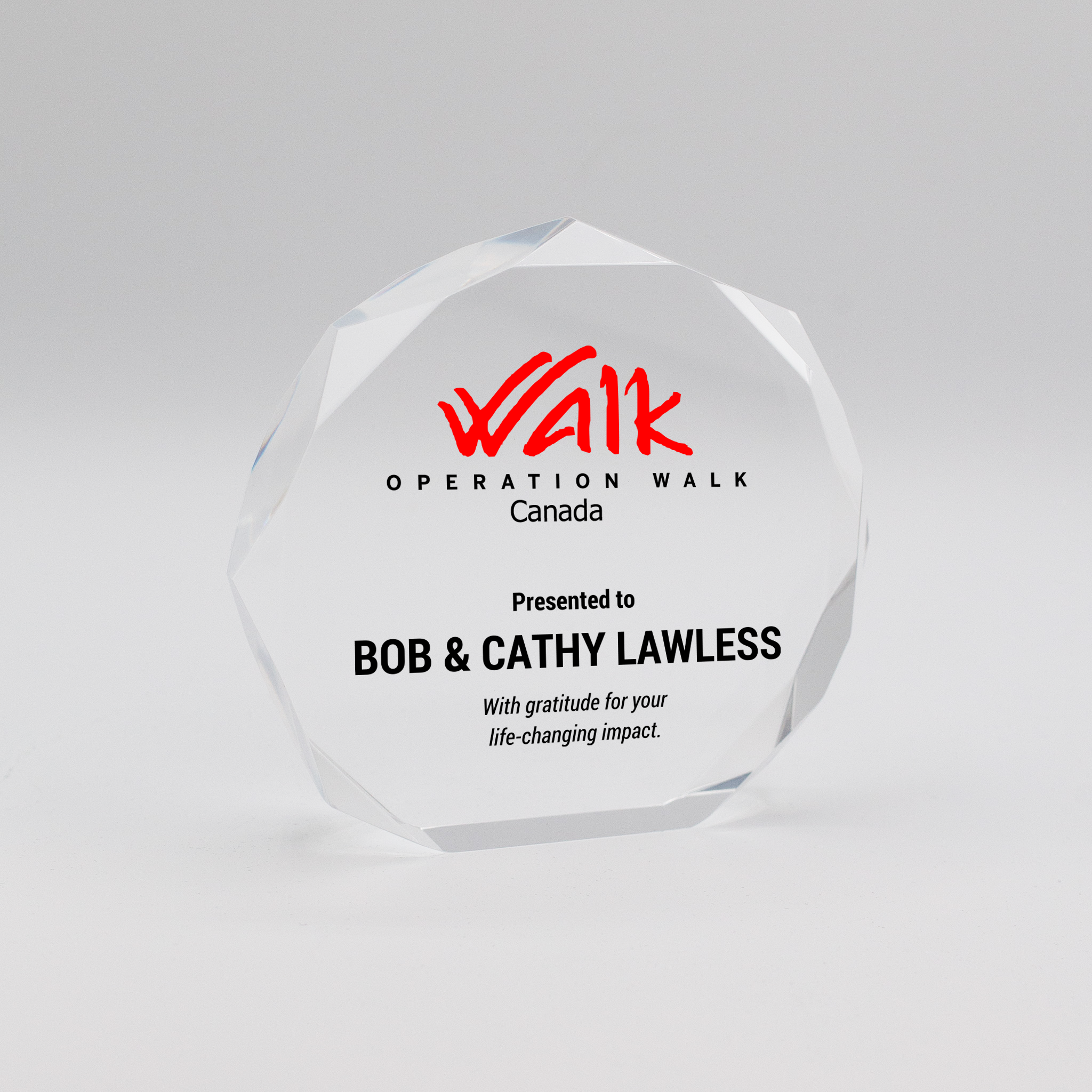 Multi-Faceted Octagon Acrylic Award