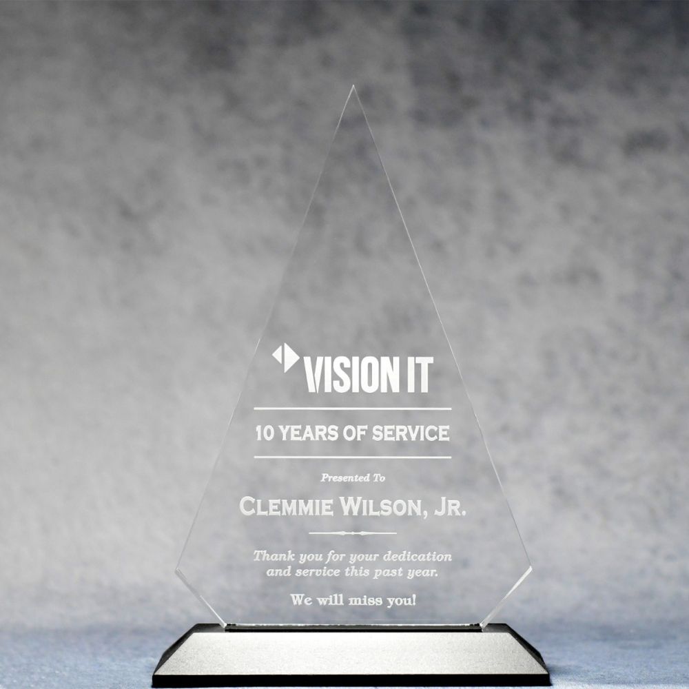 Acrylic Diamond Award on Black Base - - Nothers