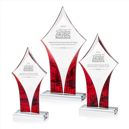 Acrylic Diamond Award - Red - - Nothers