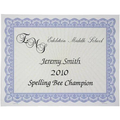 Certificate Award Paper - - Nothers
