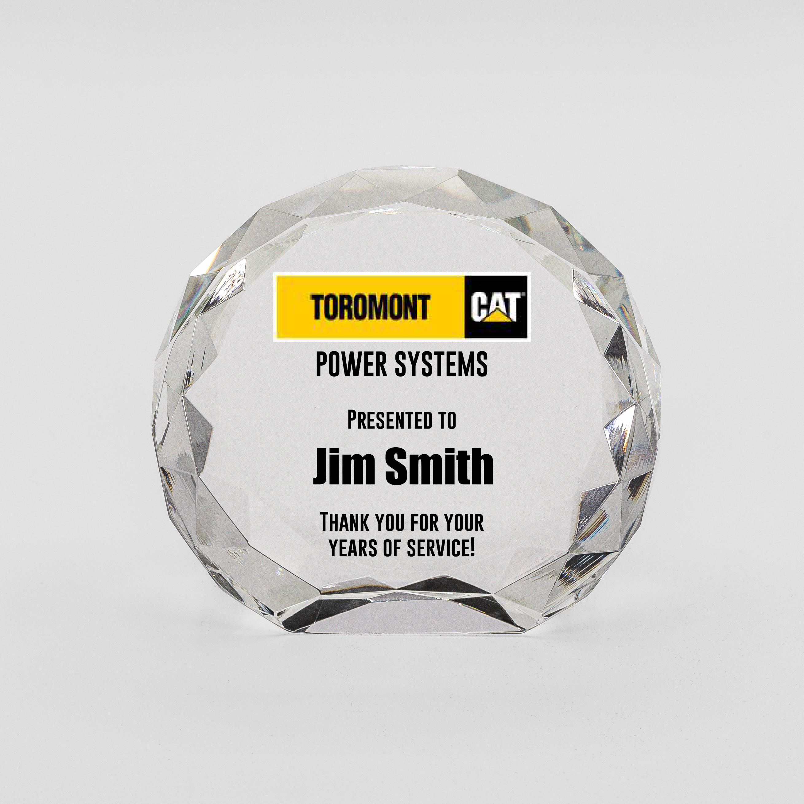Faceted Paperweight Crystal Award