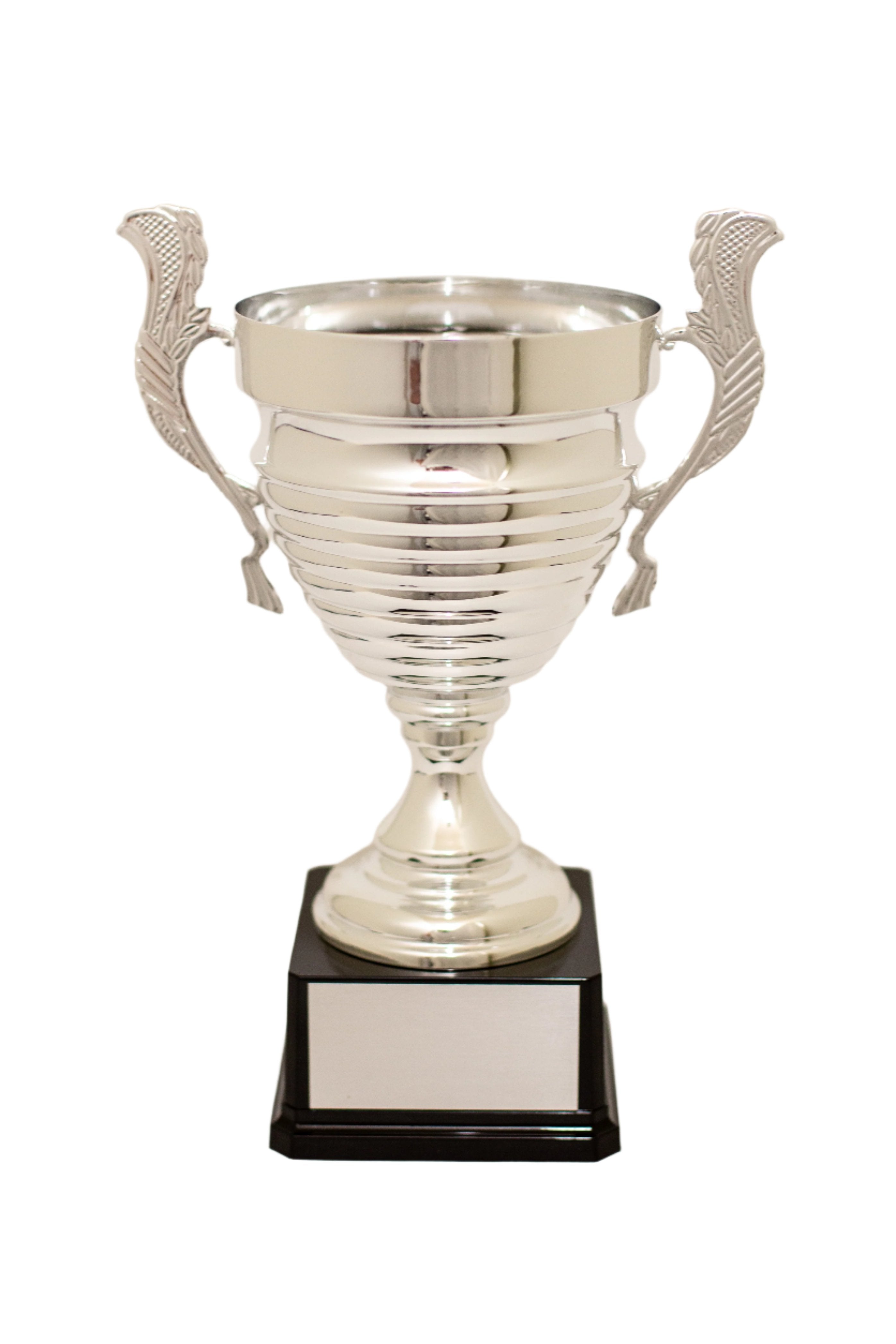 14 1/4" Silver Metal Ripple Cup