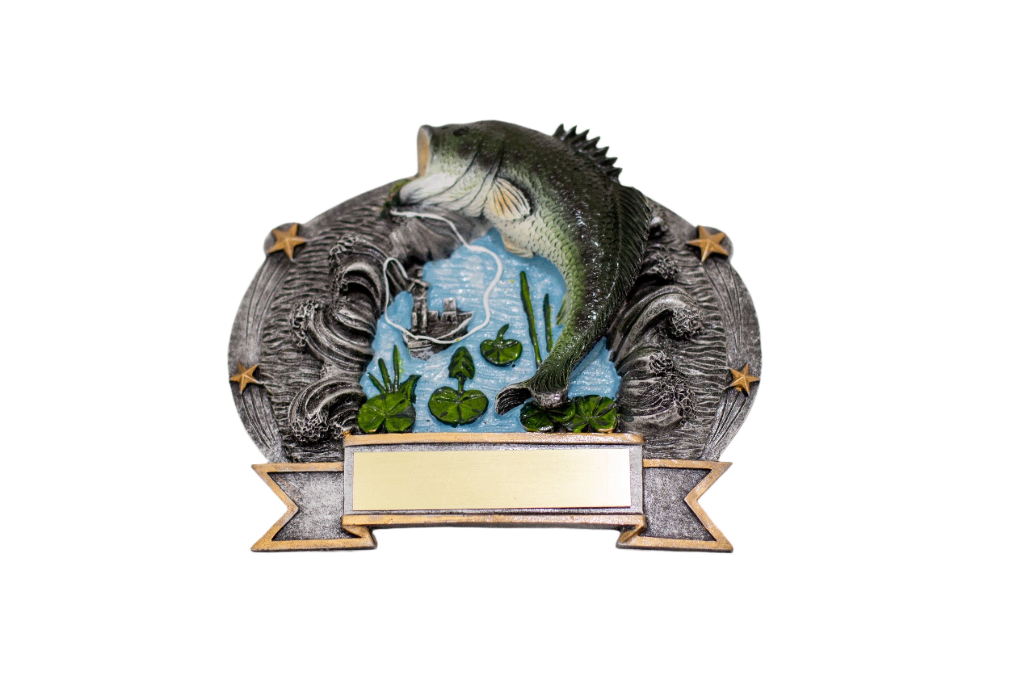 Fish Resin with Plate 8"x7"