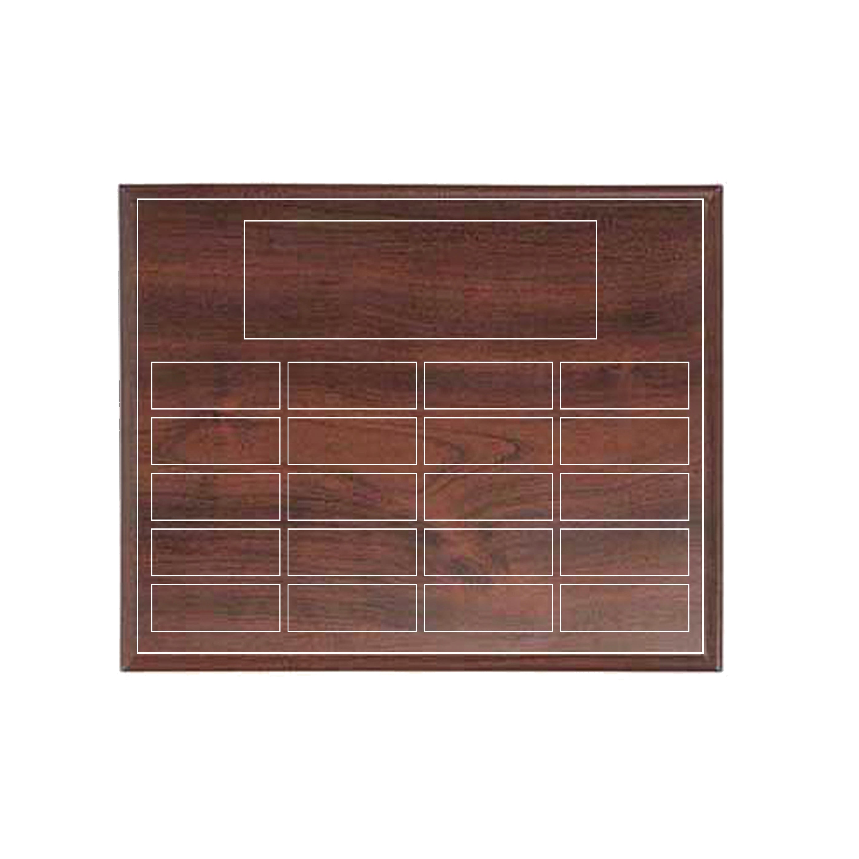20 Plate Annual Award Plaque - 10" x 13" Cherrywood Laminate - Nothers