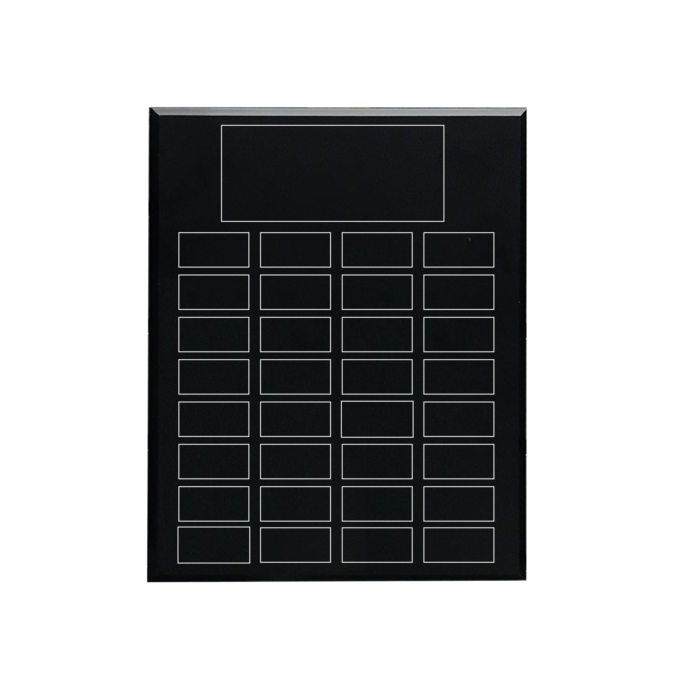 32 Plate Annual Award Plaque - Black Laminate 16" x 20" - Nothers