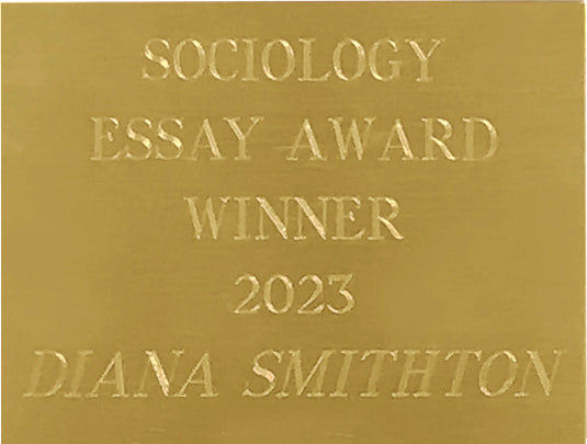 Engraved Award Plate - Gold on Gold - Nothers