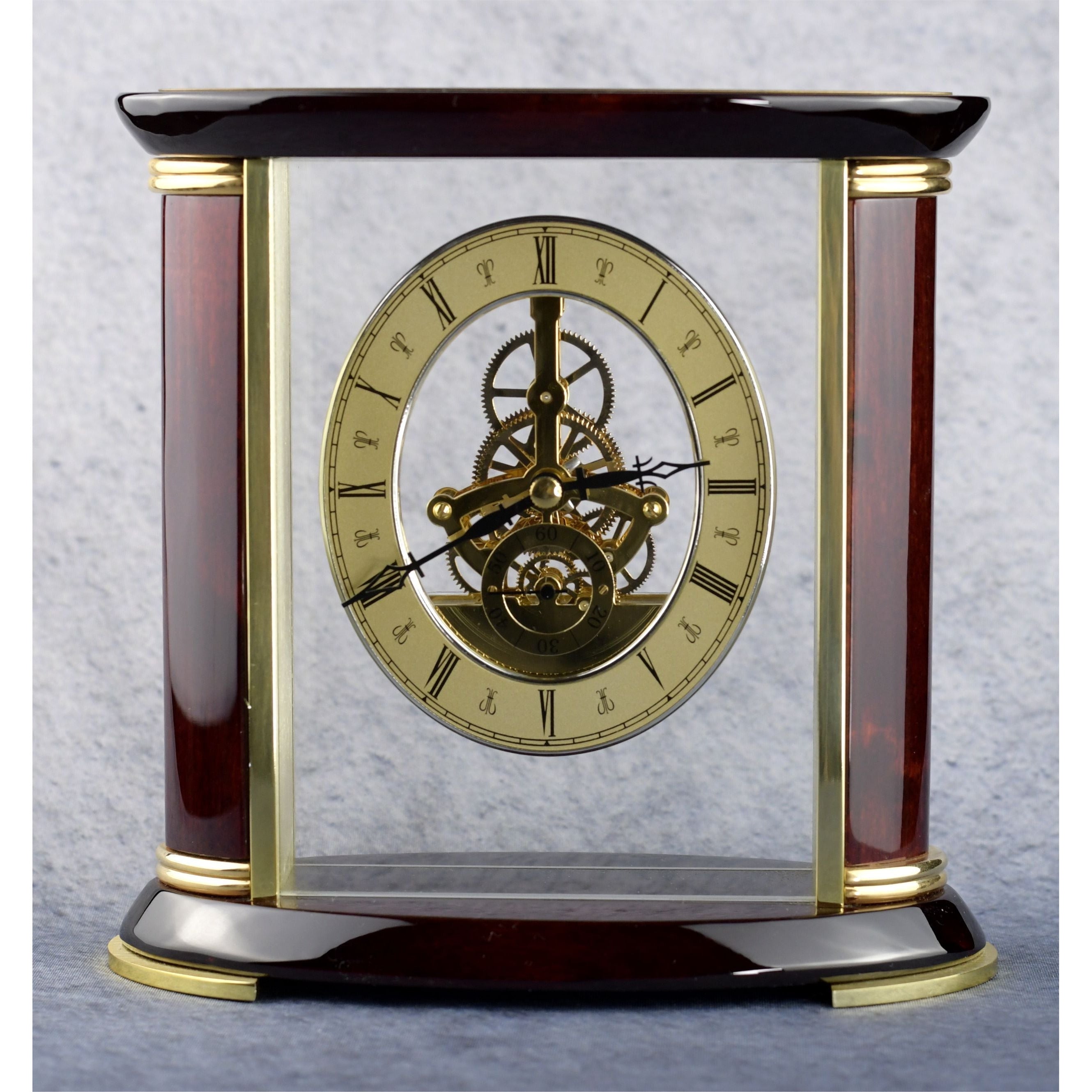 Open Clock Works with Rosewood Finish - - Nothers