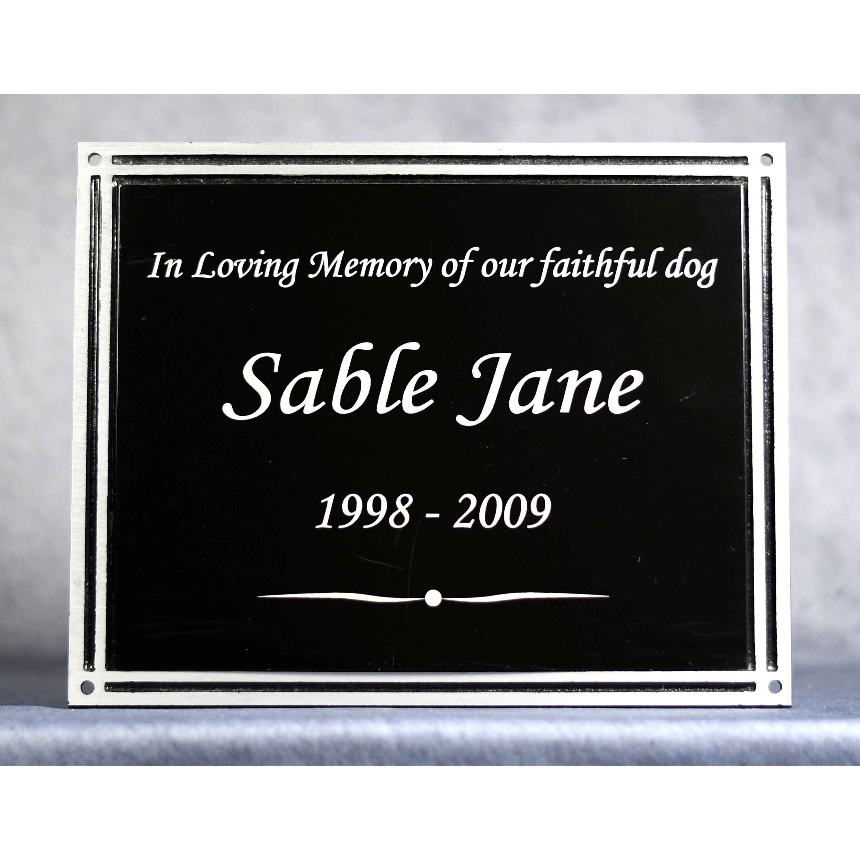 Cast Aluminum Black/Silver Award Plaque - - Nothers