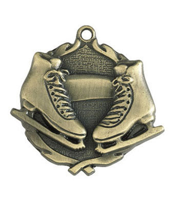 3D Wreath Medals - 1.75" 3D Ice Skating - Nothers