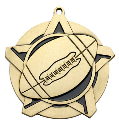 Gold Football Star Medal