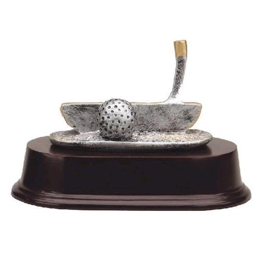 Resin Putter Award on Walnut Base