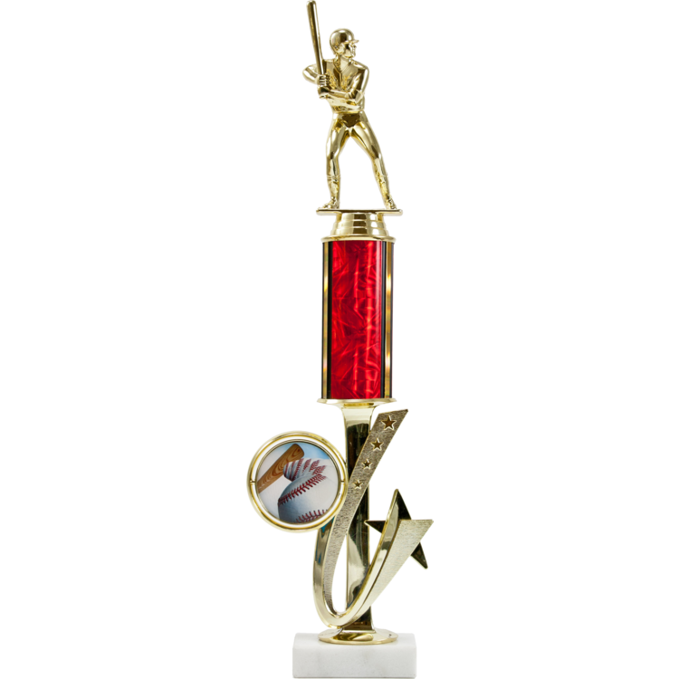 Baseball Exclusive Shooting Star Spinner Riser Round Column Trophy