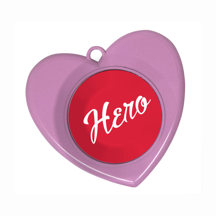 3D Cast Heart Medal - Pink - Nothers