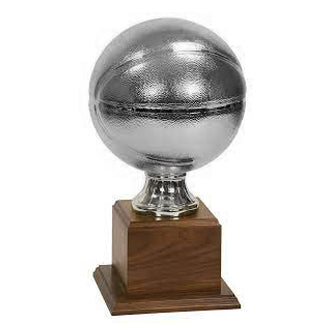 Resin Sports Ball Trophy - Basketball Silver - Nothers