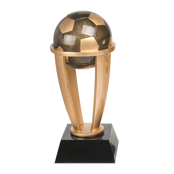 Gold Resin Soccer Ball Trophy