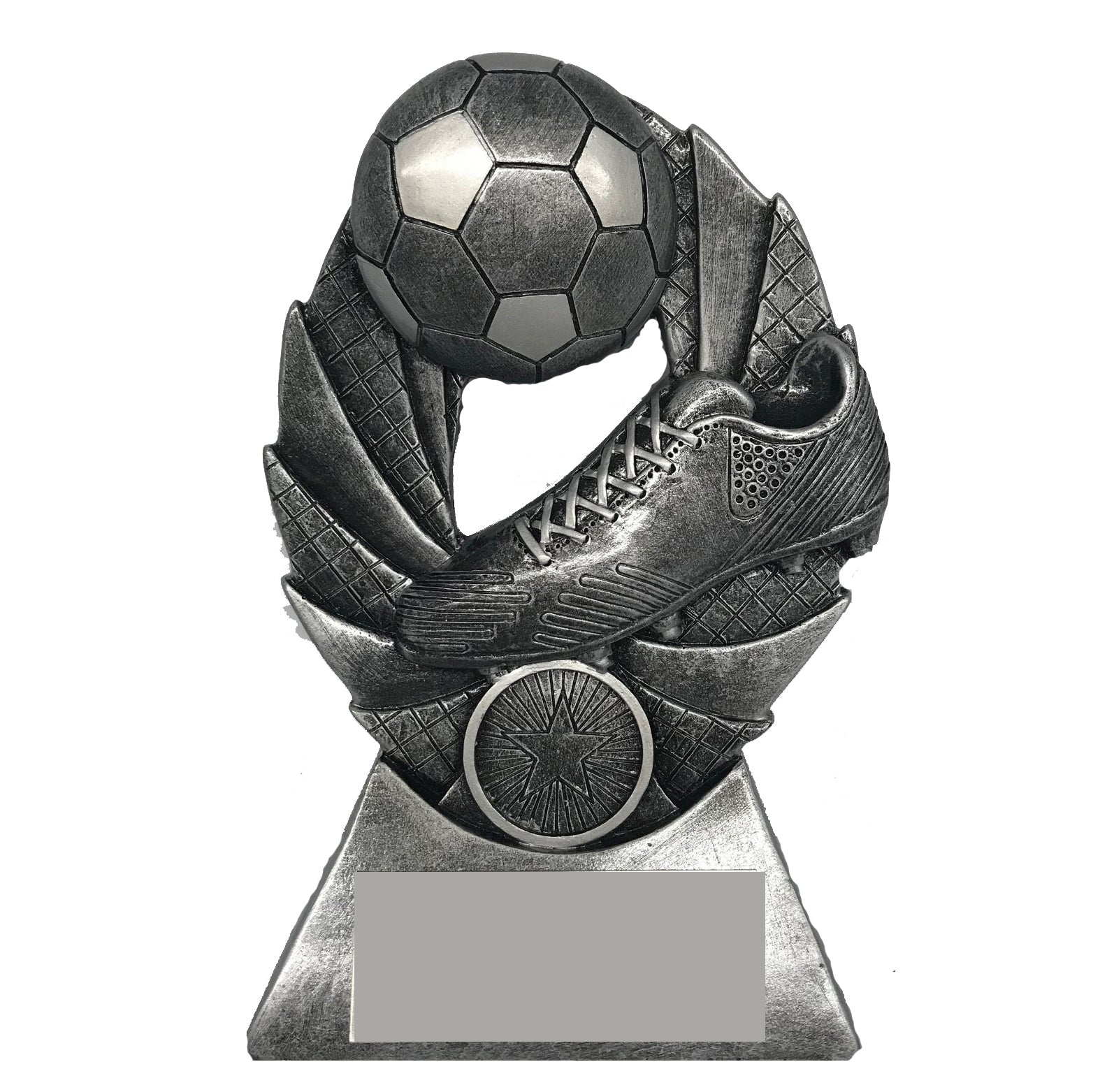 Resin Soccer Boot Trophy - Silver - Nothers
