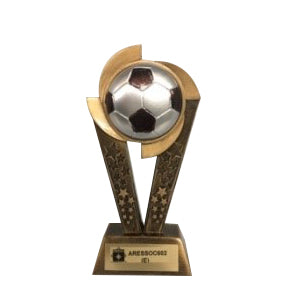 Resin Twisting Soccer Ball Trophy