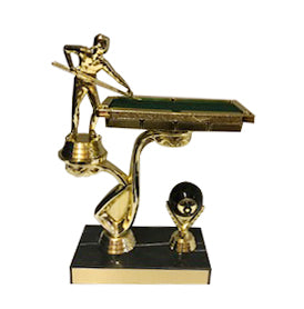 Trophy with Pool Player