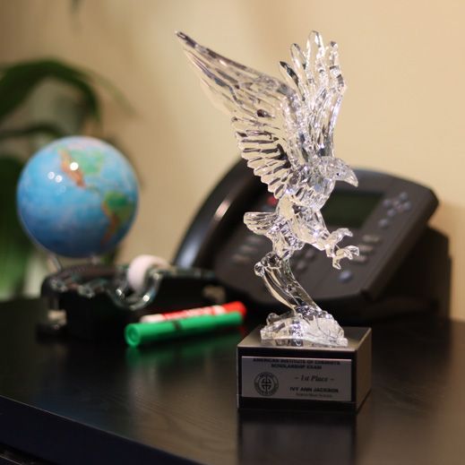 Acrylic Eagle Award on Marble Base
