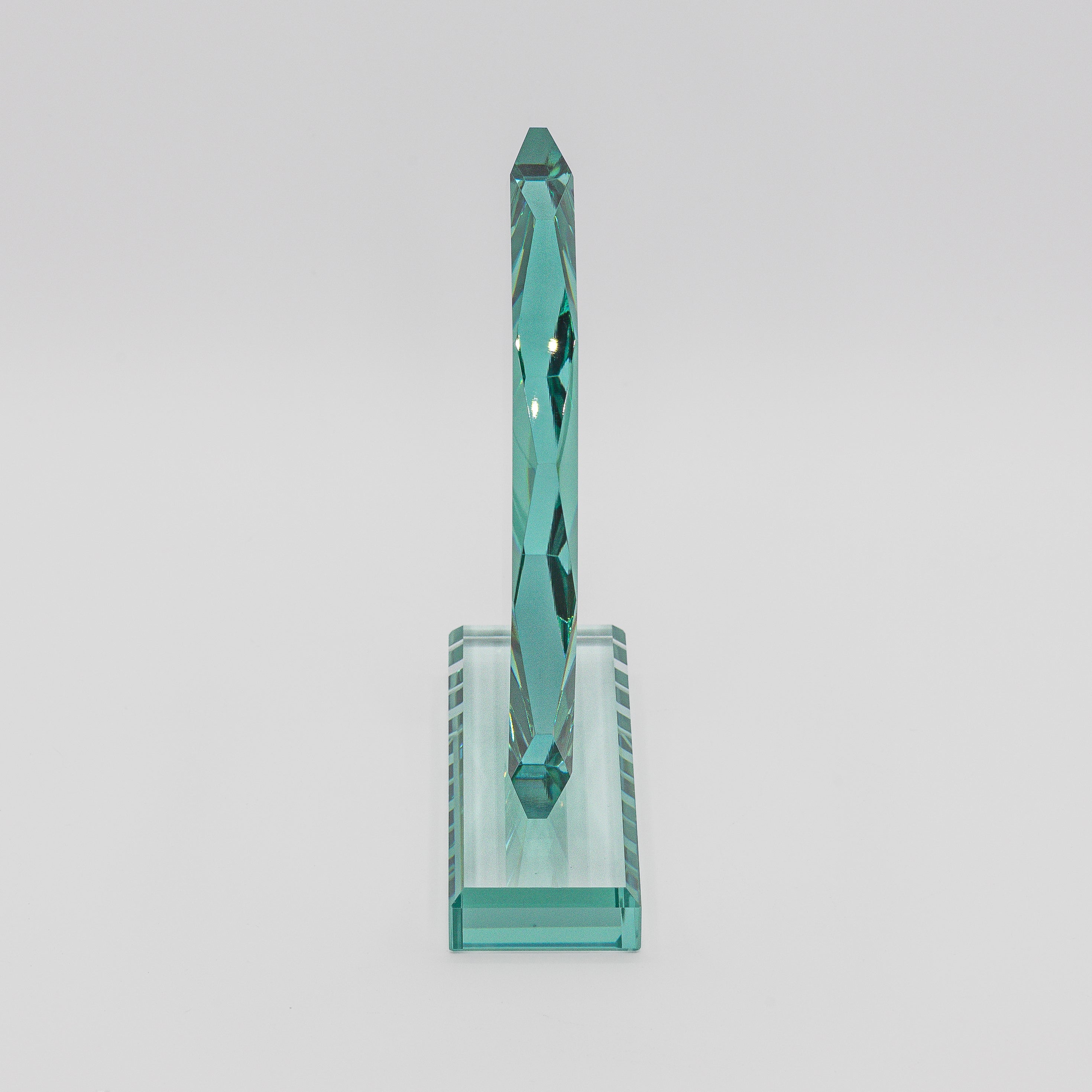 Jade Crystal Award with Beveled Edges