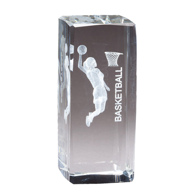 3D Laser Crystal Award - Female Basketball Player - Nothers