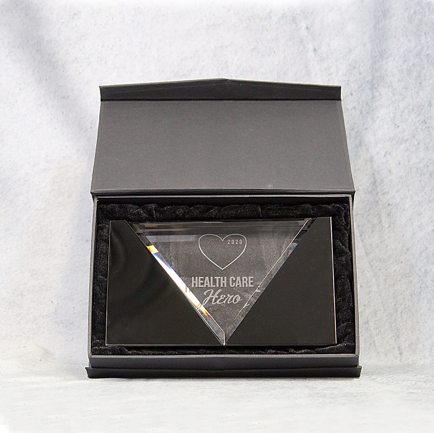 Crystal Award with Black Accent - - Nothers