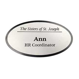 Classic Oval Name Badge - 3.5" x 1.5" - Nothers