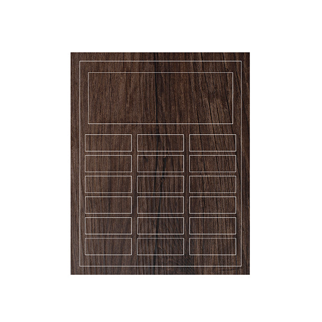18 Plate Annual Award Plaque - Walnut - Nothers