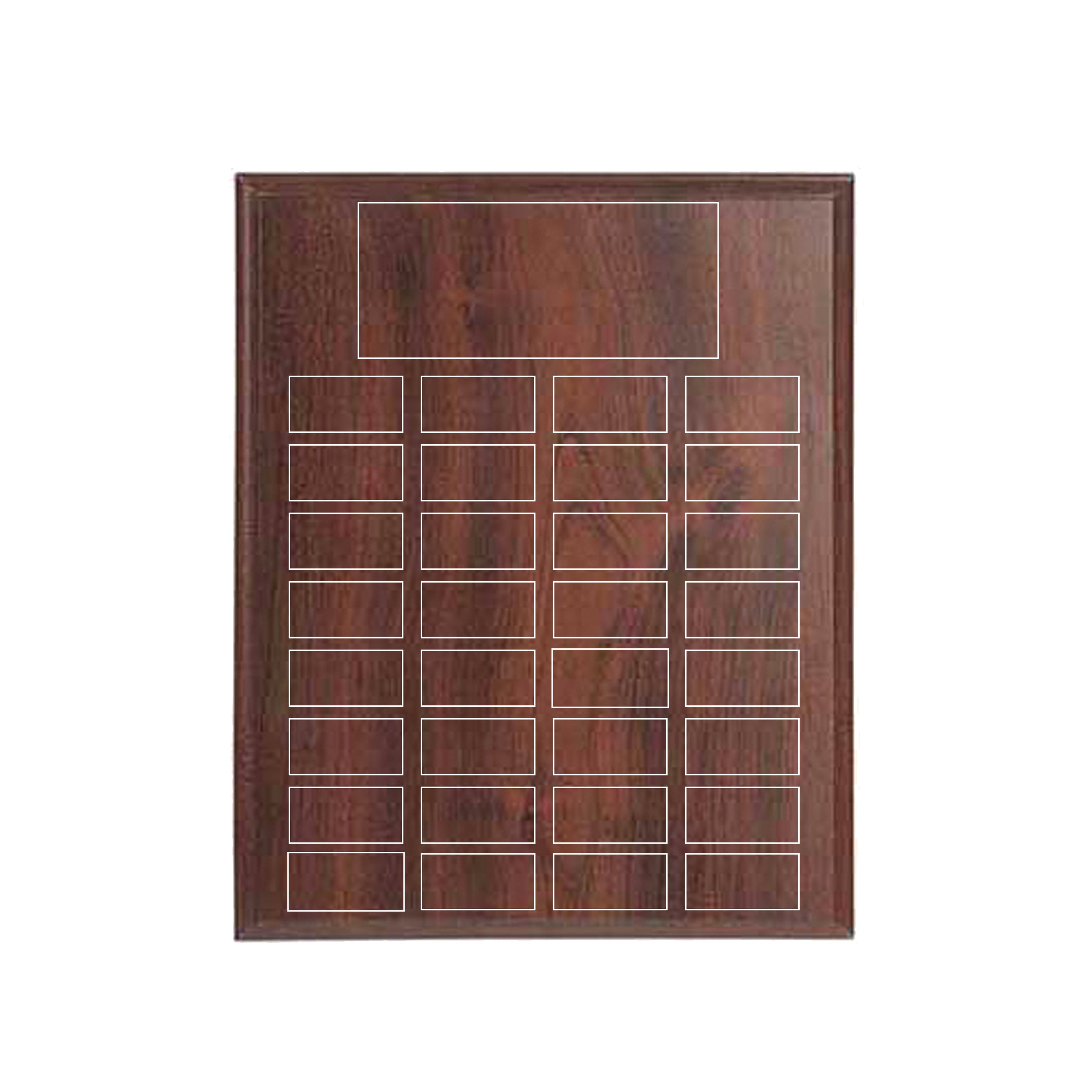 32 Plate Annual Award Plaque - Cherrywood Laminate 16" x 20" - Nothers