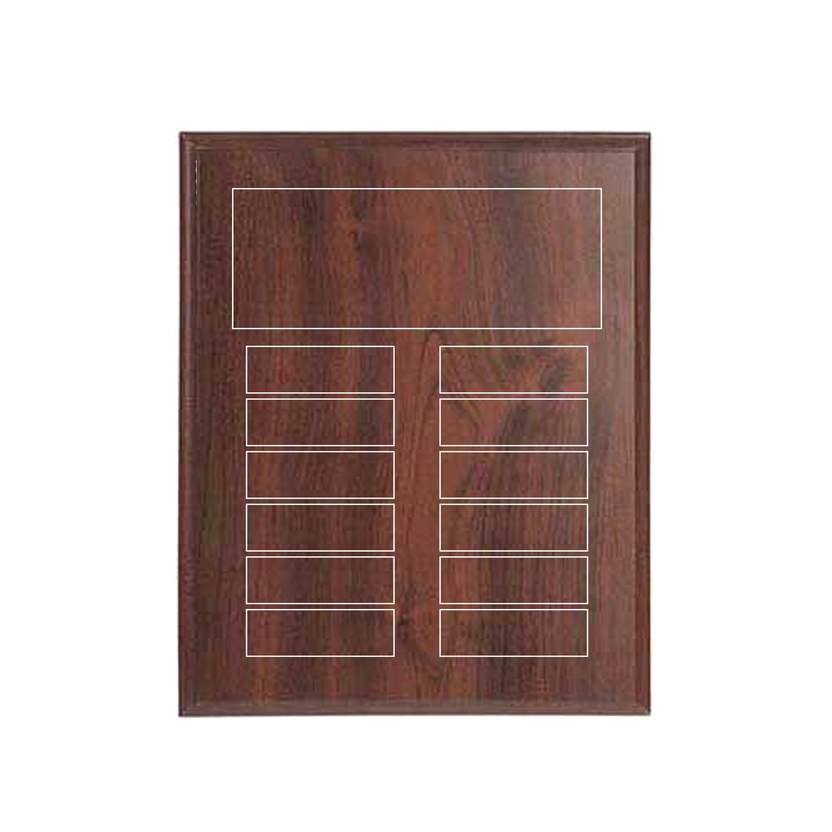12 Plate Annual Award Plaque - Cherrywood Laminate - Nothers
