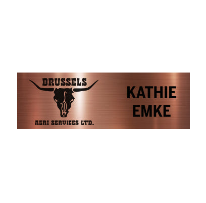 Full-colour Sublimated Bronze Aluminum Name Badge