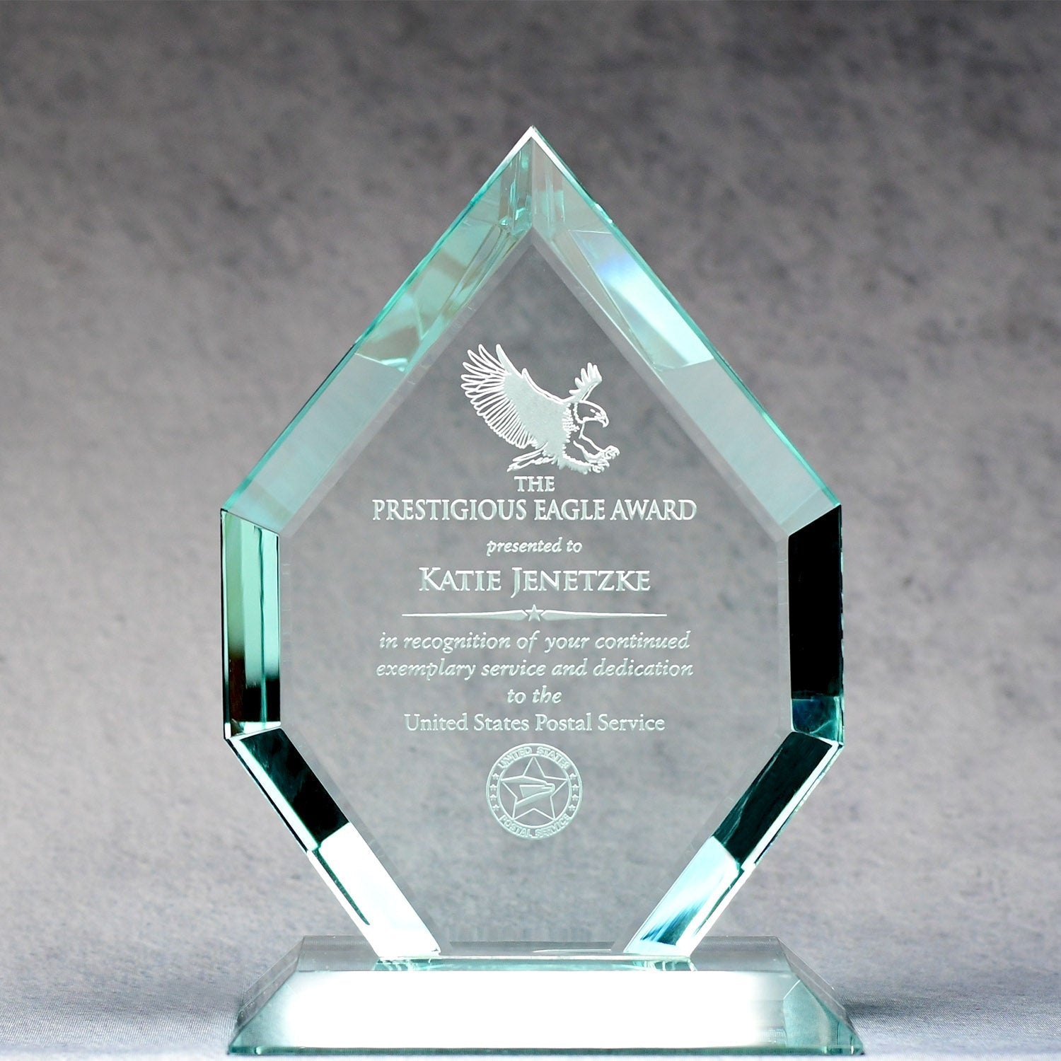 Jade Crystal Liberty Diamond Award - 9" - Nothers