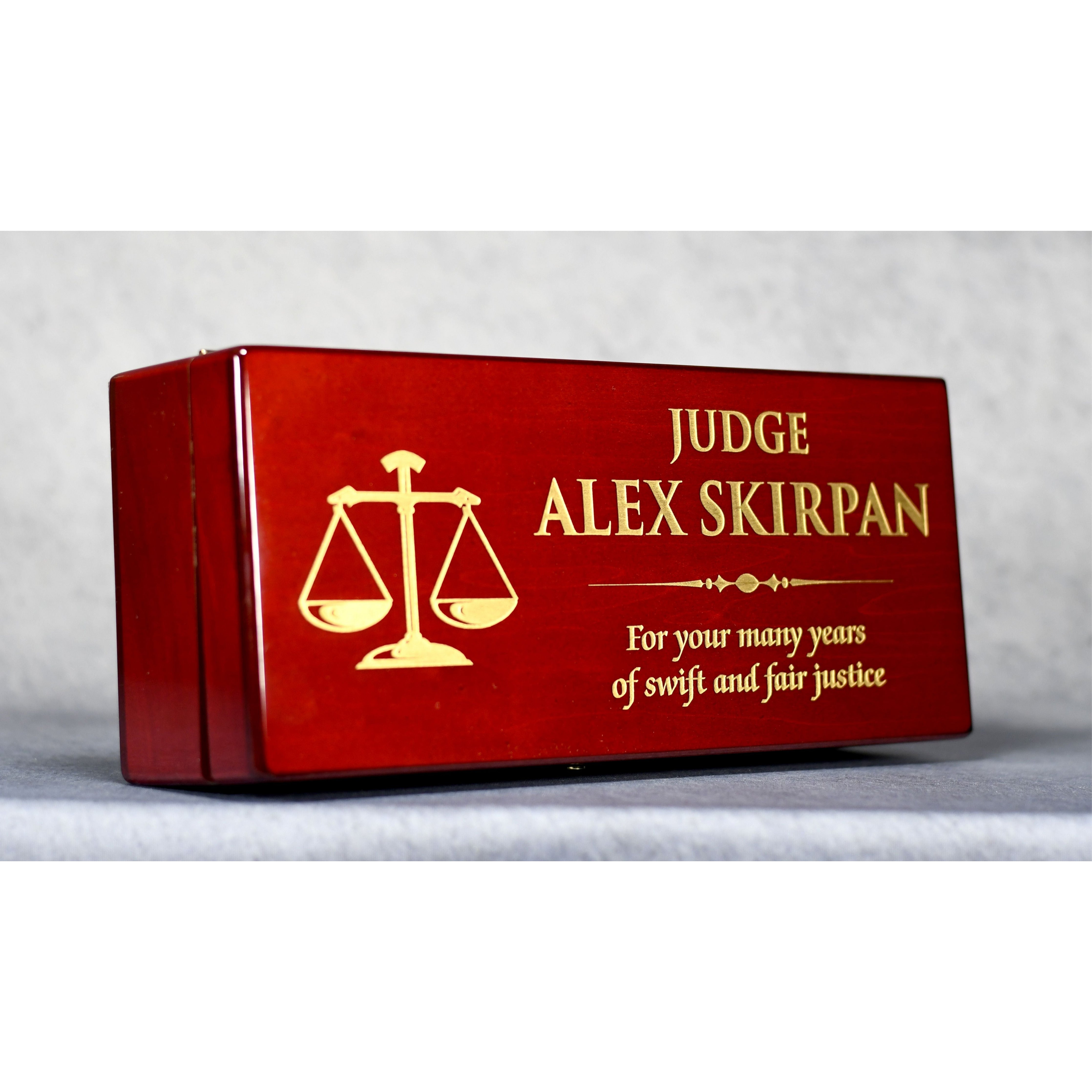 Rosewood Gavel Award with Case - - Nothers