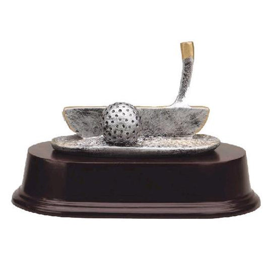 Resin Golf Club Award on Walnut Base - Putter - Nothers