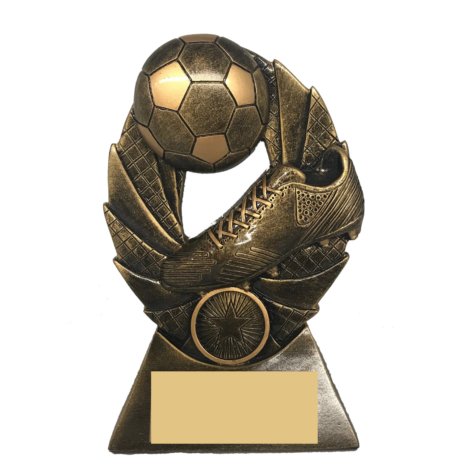 Resin Soccer Boot Trophy - Gold - Nothers