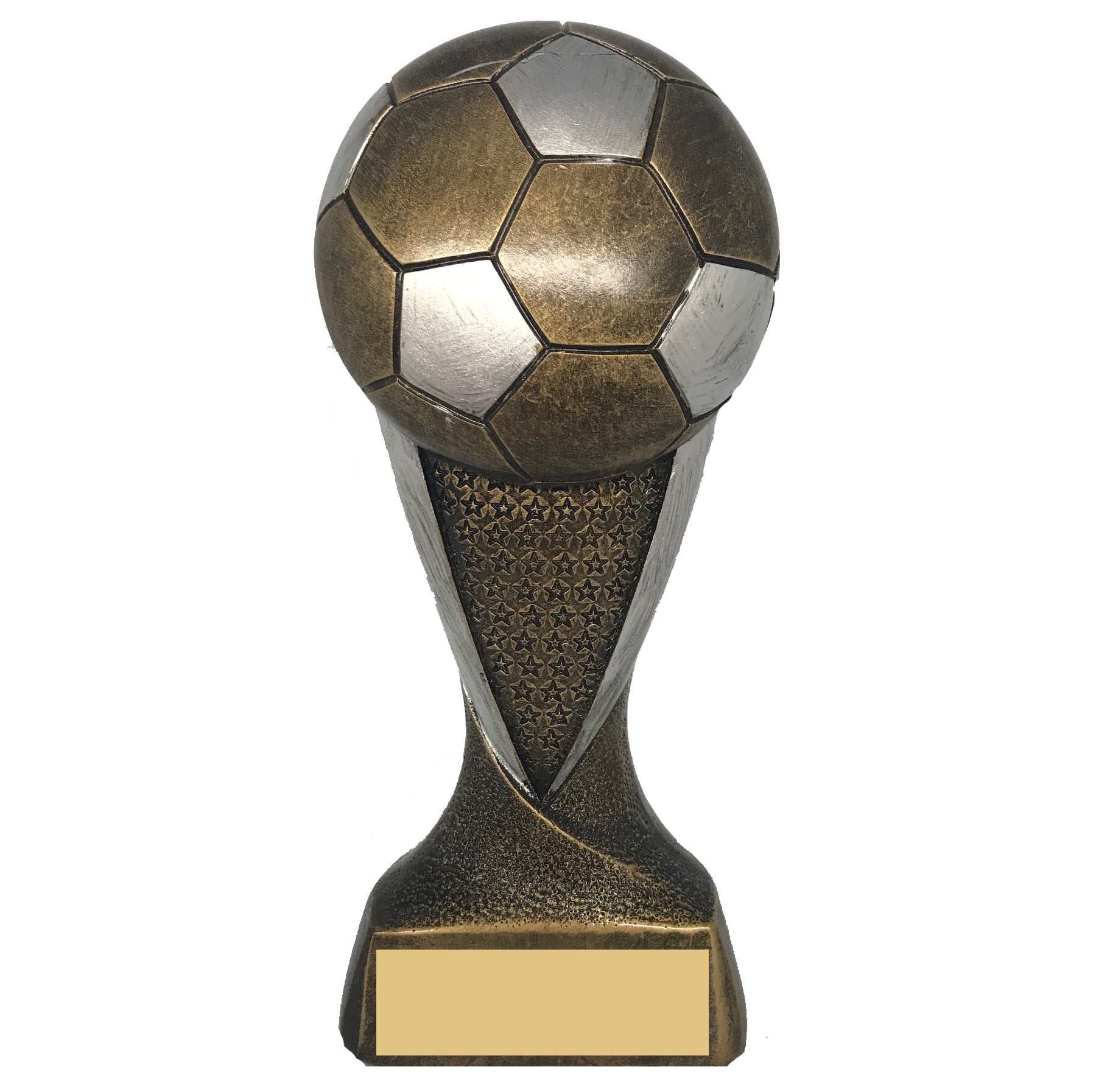 Resin Soccer Ball Trophy - Gold and Silver - Nothers