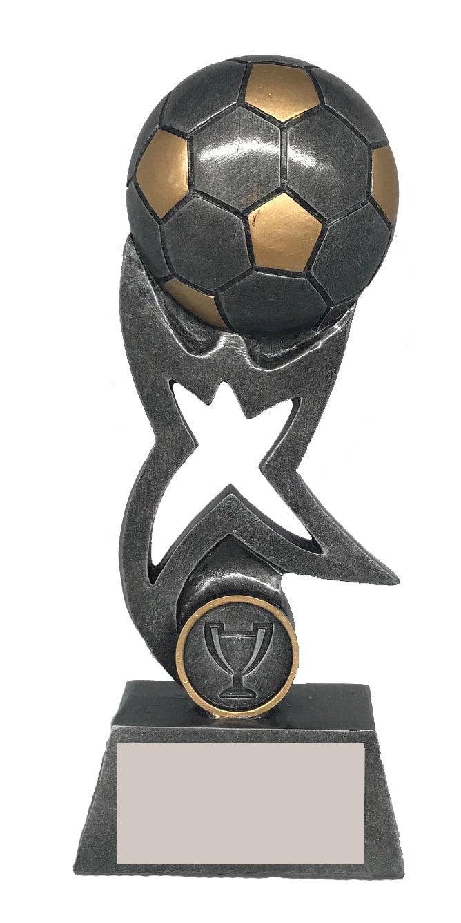 Resin Soccer Star Trophy - Silver and Gold - Nothers