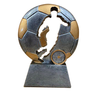 Resin Soccer Silhouette Award - 6.5" Silver and Gold - Nothers