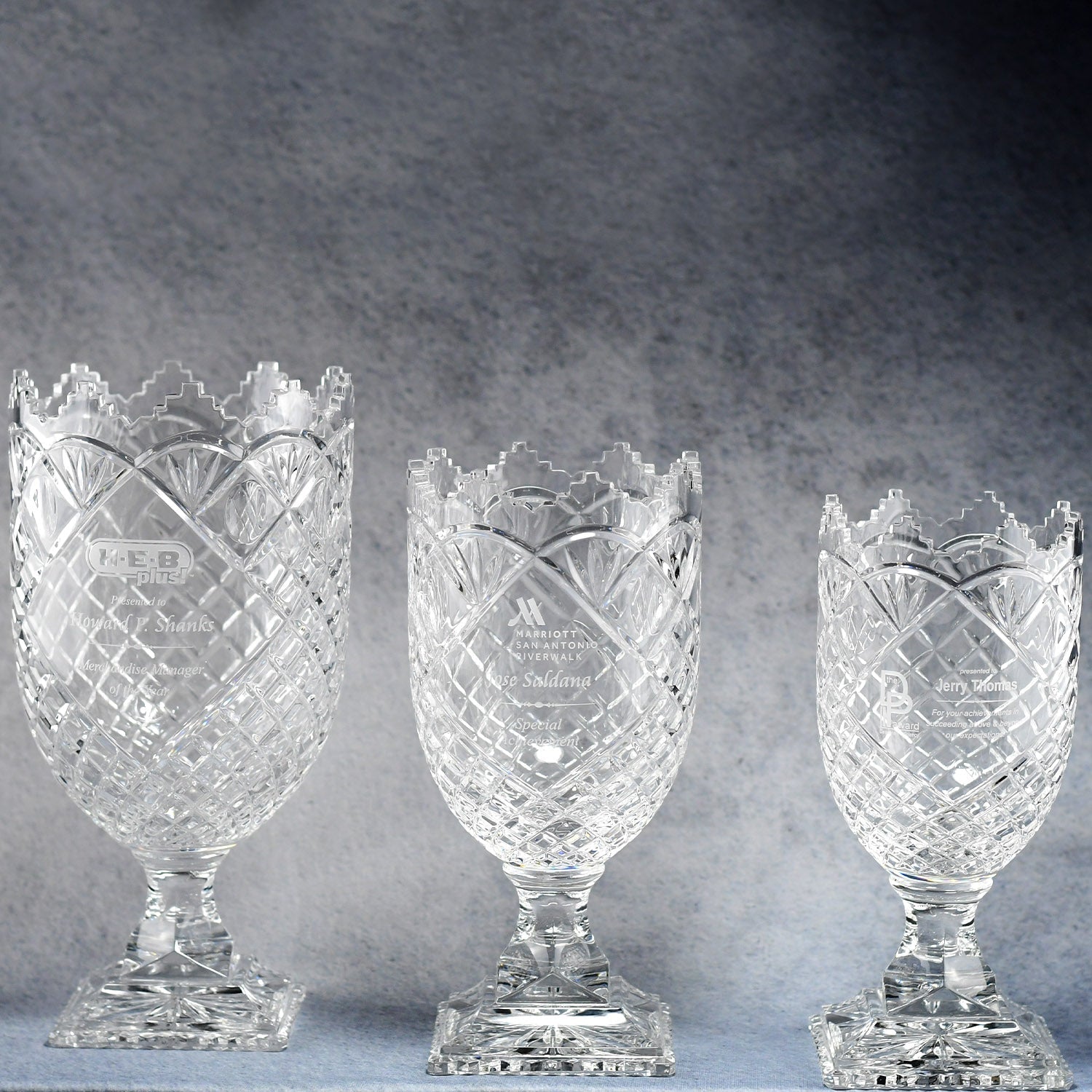Crystal Award Cup with Scalloped Edge - - Nothers