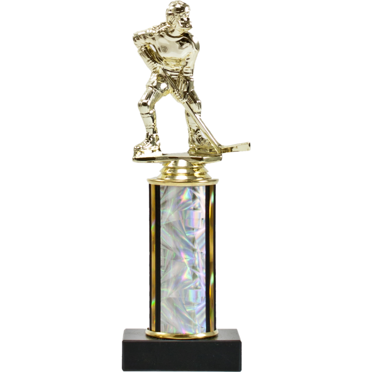 Trophy with Round Column and Black Marble Base - 11" - Nothers